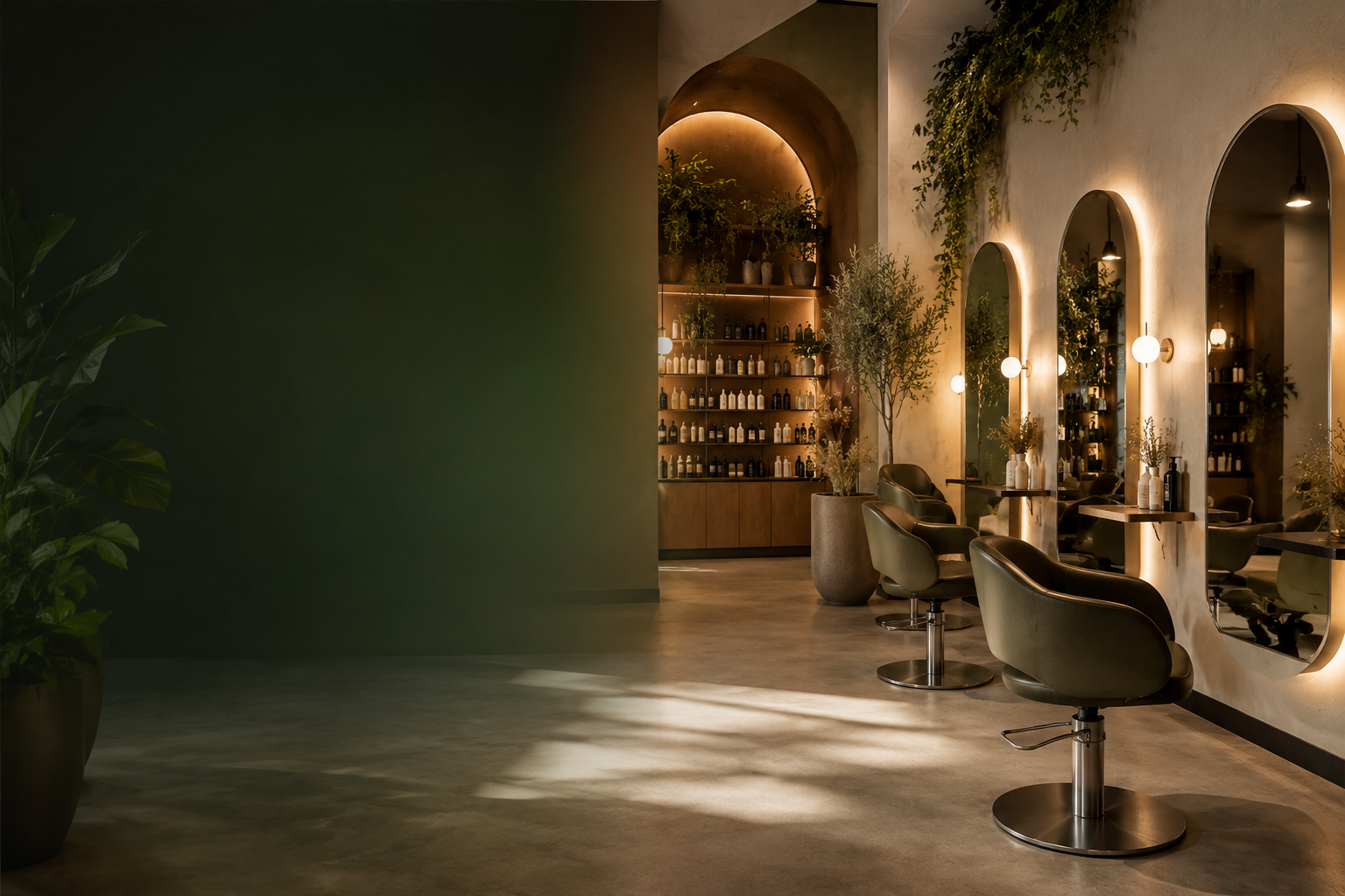 Coiffeuse en train de brusher une cliente dans un salon